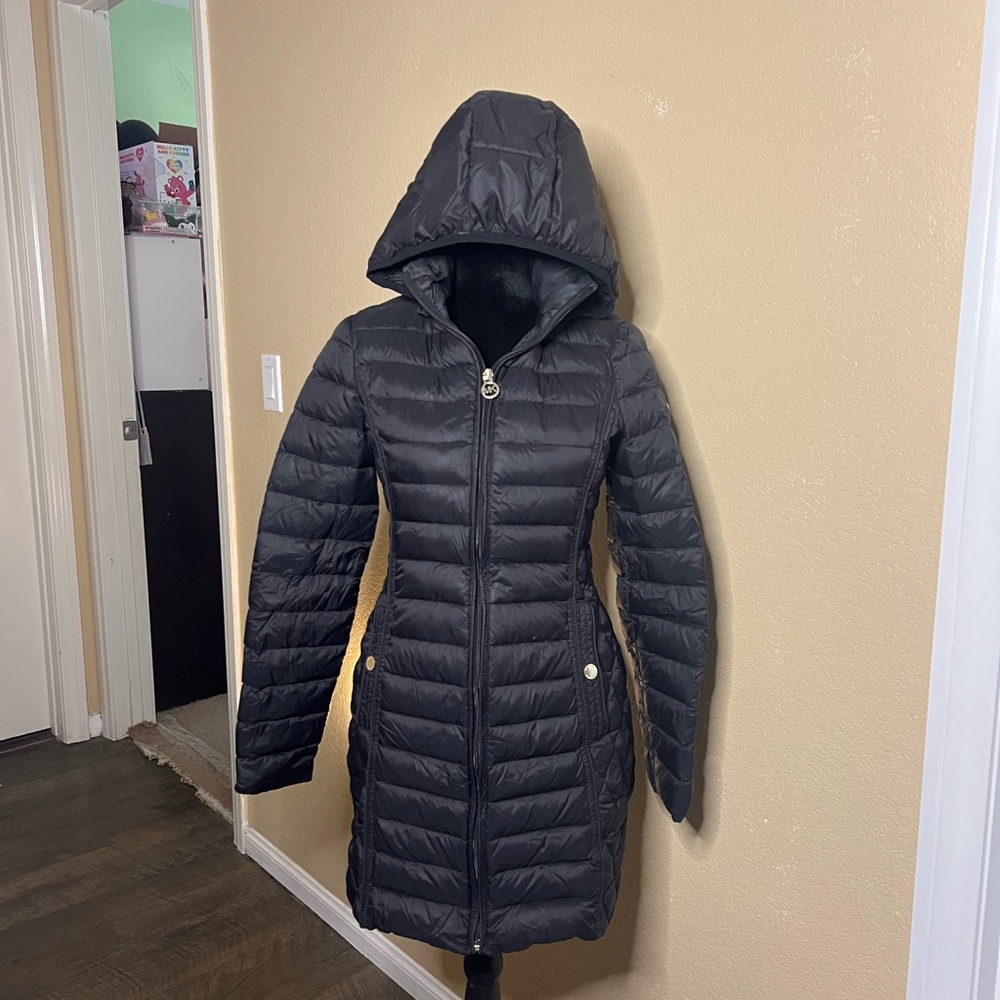 Michael Kors Women's Black Hooded Puffer Coat